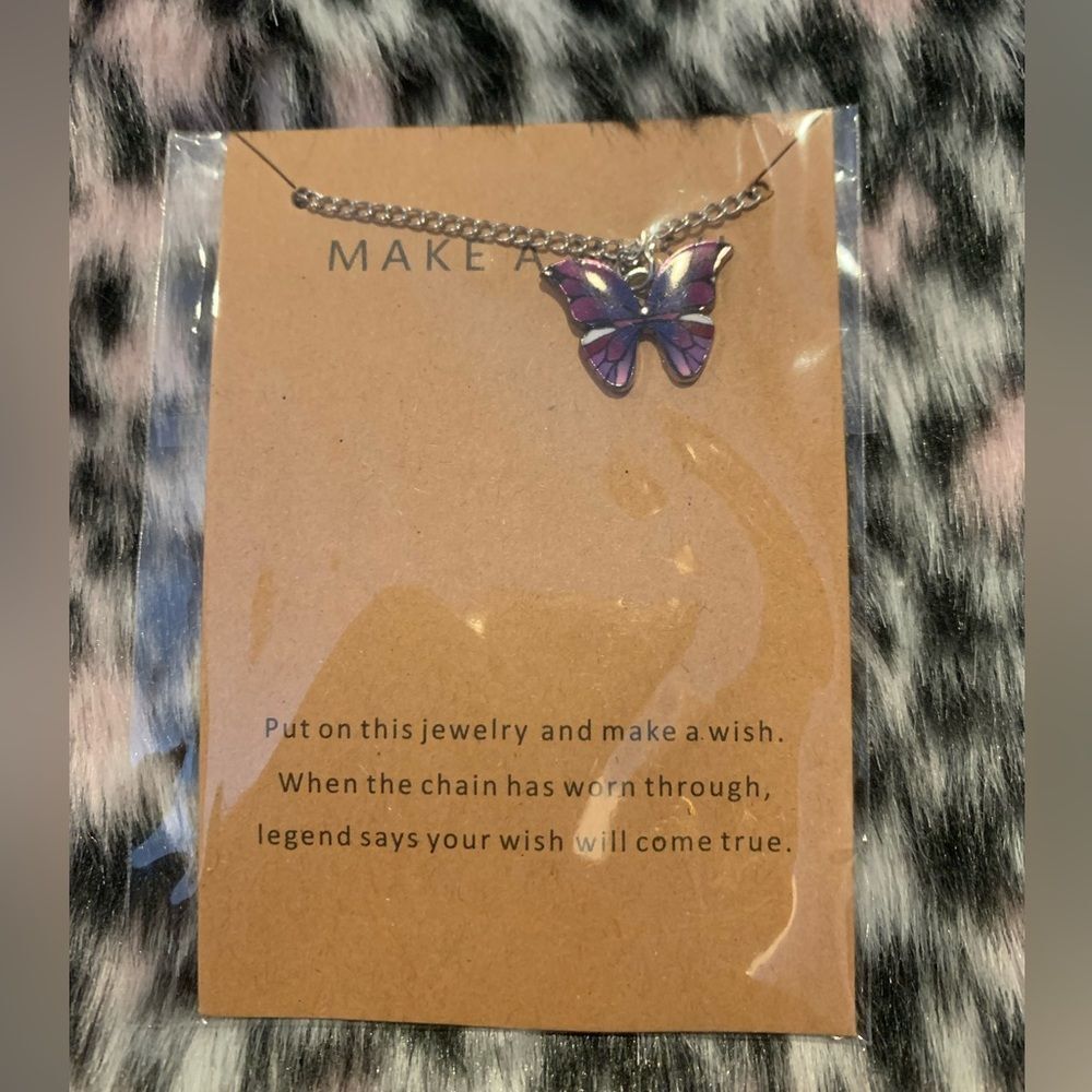 🦋Make a Wish Butterfly Necklace - Purple